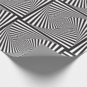 Mooie zwarte witte spirituele optische illusie cadeaupapier (Hoek)