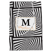 Mooie zwarte witte spirituele optische illusie medium cadeauzakje (Voorkant)