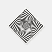 Mooie zwarte witte spirituele optische illusie servet (Hoek)