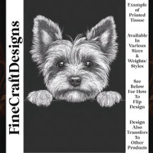Mooie Zwarte & Witte Yorkshire Terrier T5 Découpag