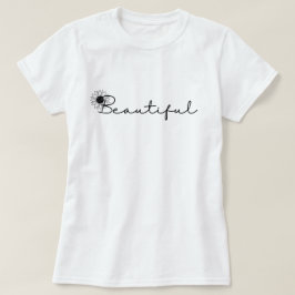 Mooie Zwarte Zonnebloem Bloemen Bloemen T-shirt