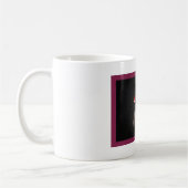 Mooie zwarte zwaan met een helder rood dok koffiemok (Links)