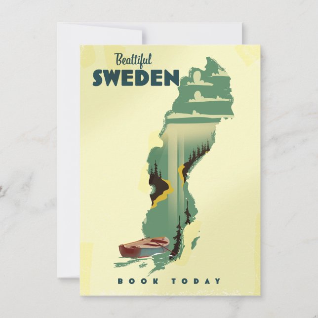 Mooie Zweden reisposter (Voorkant)