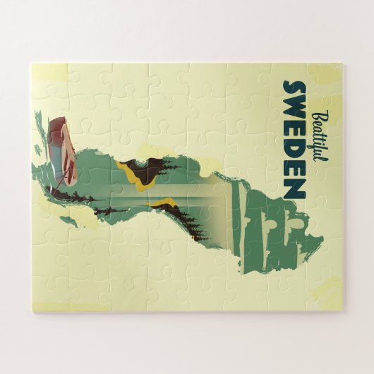 Mooie Zweden reisposter Legpuzzel (Horizontaal)