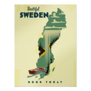 Mooie Zweden reisposter Perfect Poster
