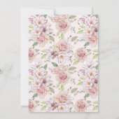 Mooie zweet zestien roze roze roze rozenbloem kaart (Achterkant)