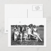 Mooie zwemschoonheden op ijs briefkaart (Voorkant / Achterkant)