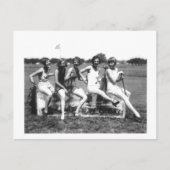 Mooie zwemschoonheden op ijs briefkaart (Voorkant)