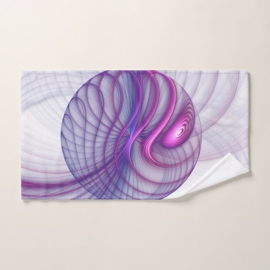 Mooie zwendelroze Abstracte fractale kunst Bad Handdoek (Handdoek)