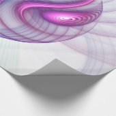 Mooie zwendelroze Abstracte fractale kunst Cadeaupapier (Hoek)