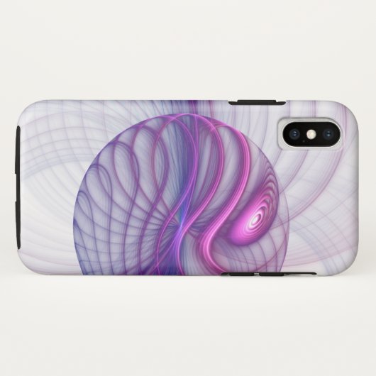 Mooie zwendelroze Abstracte fractale kunst Case-Mate iPhone Case (Achterkant (horizontaal))