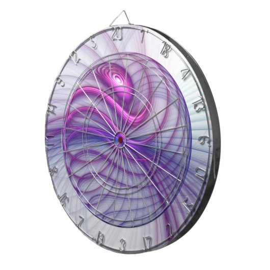 Mooie zwendelroze Abstracte fractale kunst Dartbord (Voorkant Rechts)