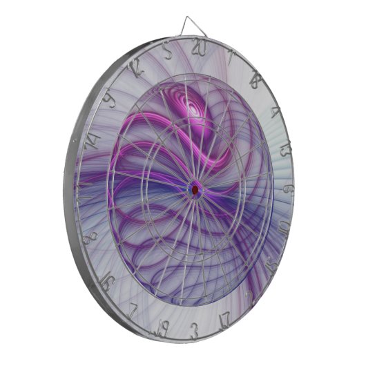Mooie zwendelroze Abstracte fractale kunst Dartbord (Voorkant Links)