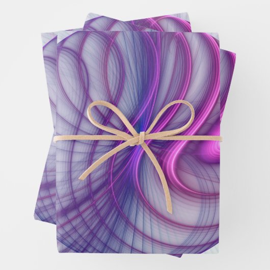 Mooie zwendelroze Abstracte fractale kunst Inpakpapier Vel (In situ)