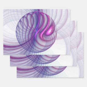Mooie zwendelroze Abstracte fractale kunst Inpakpapier Vel