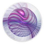 Mooie zwendelroze Abstracte fractale kunst Keramische Knop (Voorkant)