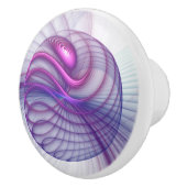 Mooie zwendelroze Abstracte fractale kunst Keramische Knop (Rechts)