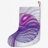 Mooie zwendelroze Abstracte fractale kunst Kleine Kerstsok (Achterkant)