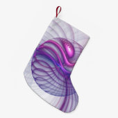 Mooie zwendelroze Abstracte fractale kunst Kleine Kerstsok (Voorkant (Hangend))