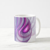 Mooie zwendelroze Abstracte fractale kunst Koffiemok (Voorkant rechts)