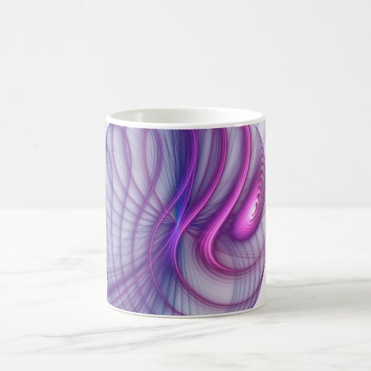 Mooie zwendelroze Abstracte fractale kunst Koffiemok (Center)