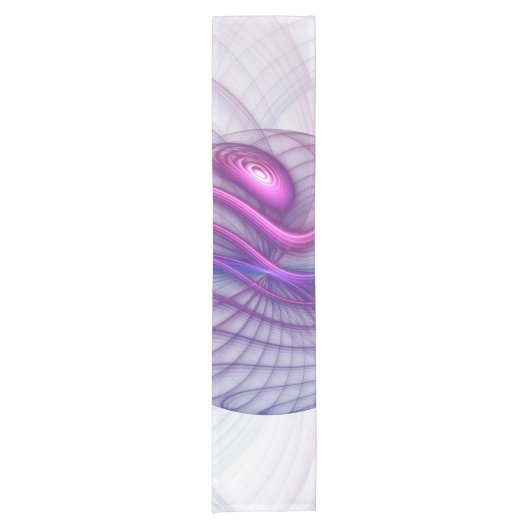 Mooie zwendelroze Abstracte fractale kunst Korte Tafelloper (Voorkant)