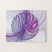 Mooie zwendelroze Abstracte fractale kunst Legpuzzel (Horizontaal)