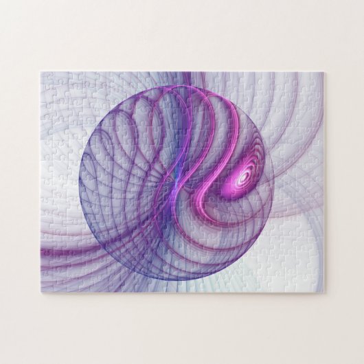 Mooie zwendelroze Abstracte fractale kunst Legpuzzel (Horizontaal)