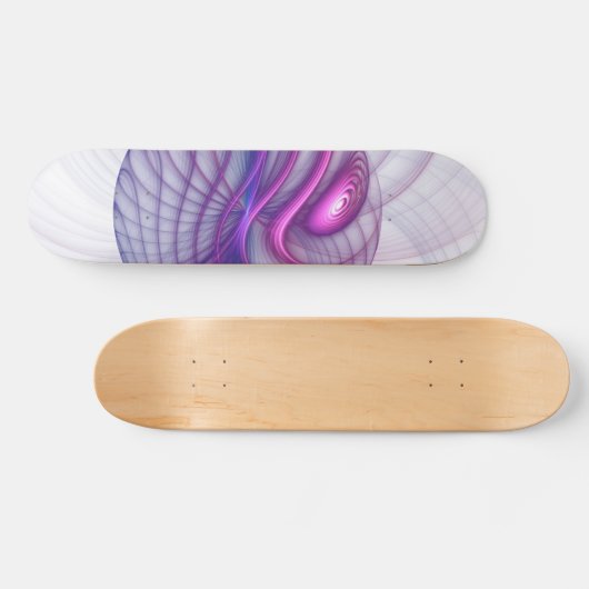 Mooie zwendelroze Abstracte fractale kunst Persoonlijk Skateboard (Horizontaal)
