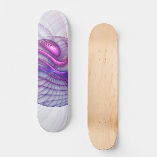 Mooie zwendelroze Abstracte fractale kunst Persoonlijk Skateboard (Voorkant)