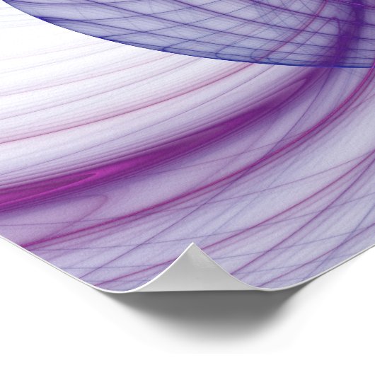 Mooie zwendelroze Abstracte fractale kunst Poster (Hoek)