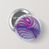 Mooie zwendelroze Abstracte fractale kunst Ronde Button 5,7 Cm (Voorkant /achterkant)