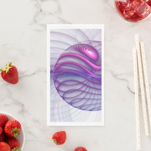 Mooie zwendelroze Abstracte fractale kunst Servet (Insitu)