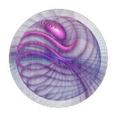 Mooie zwendelroze Abstracte fractale kunst Snijplank (Voorkant)