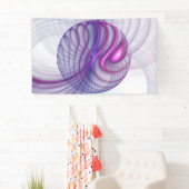 Mooie zwendelroze Abstracte fractale kunst Spandoek (Insitu)