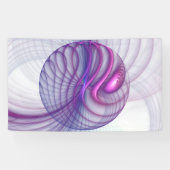 Mooie zwendelroze Abstracte fractale kunst Spandoek (Horizontaal)