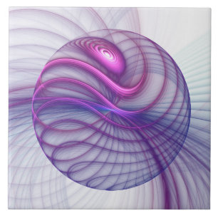 Mooie zwendelroze Abstracte fractale kunst Tegeltje