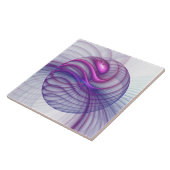 Mooie zwendelroze Abstracte fractale kunst Tegeltje (Zijkant)