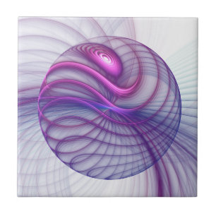 Mooie zwendelroze Abstracte fractale kunst Tegeltje