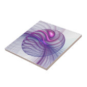 Mooie zwendelroze Abstracte fractale kunst Tegeltje (Zijkant)