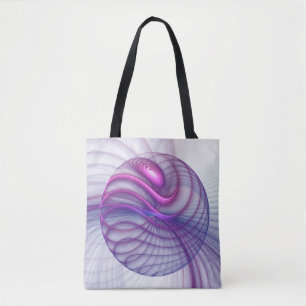 Mooie zwendelroze Abstracte fractale kunst Tote Bag