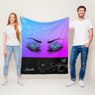 Mooie Zwepen - de Paars en het Blauw schitteren Fleece Deken