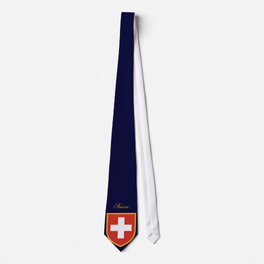 Mooie Zwitserse vlag - Wapenstaart Stropdas (Voorkant)