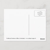 Mooie Zwitserse vrouw in het traditionele kostuum, Briefkaart (Achterkant)