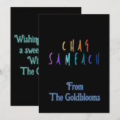 MooieKleurrijke Chag Sameach JoodsFestivalGroet Feestdagenkaart (Voorkant / Achterkant)