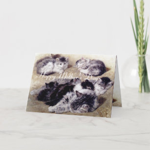 MOOIERKAT MET KITTEN / Moederdagrozen Kaart