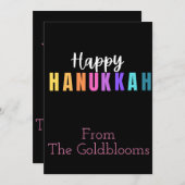 MooiKleurig Hanukkah JoodsFeest Groet Feestdagenkaart (Voorkant / Achterkant)