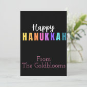 MooiKleurig Hanukkah JoodsFeest Groet Feestdagenkaart (Staand voorkant)