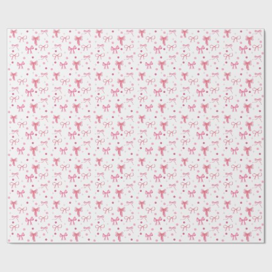 Mooipapier met roze strik cadeaupapier (Vlak)