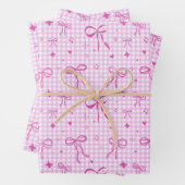 Mooipapier met roze strik inpakpapier vel (In situ)